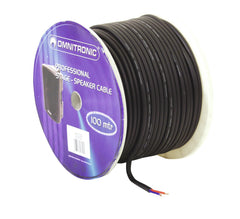 Omnitronic Speaker Cable 2X2.5 50M Bk Durable