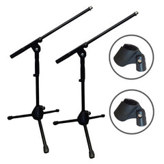 2x Thor MS004 Short Tripod Microphone Stand Black