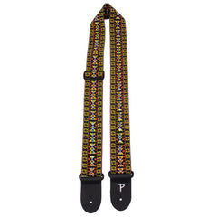 Perris 2079 2" Retro Hootenanny Poly Guitar Strap Yellow Brown