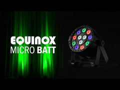 2x Equinox Micro Batt LED Par Can Uplighter Batterie + Télécommande