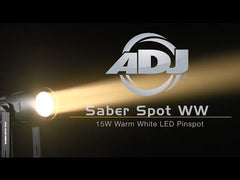 ADJ Saber Spot Pinspot WW Warm White LED Spotlight DMX Mirrorball Spot