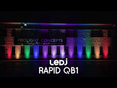 4x LEDJ Rapid QB1 kabelloser LED-Uplighter (RGBW) im weißen Gehäuse inkl. Tragetasche