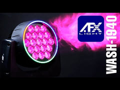 AFX Light WASH-1940-RGB Wash Zoom Moving Head mit Ringeffekt 19X 40W RGBW LED inkl. Flightcase