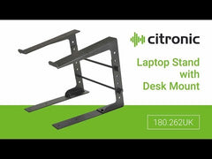 citronic Compact Laptop Stand (with Desk Clamps)