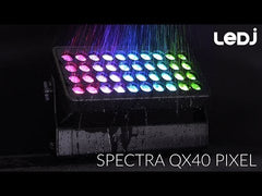 LEDJ Spectra QX40 Pixel Luminaire extérieur LED Flood Wash 40 x 10W RGBW