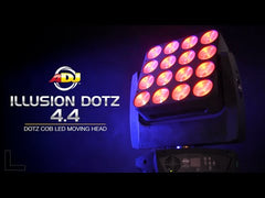 ADJ Illusion Dotz 4.4 LED Moving Head Panel Wash 16 x 30W RGB COB Lighting