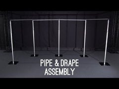 Global Truss Curtain Call Pipe and Drape 450 x 450mm White Base Plate
