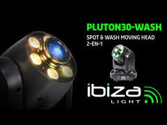 Ibiza Light PLUTON30-WASH 30W LED Moving Head Spot + Halo LED Wash
