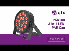 QTX 18 x 1,5 W TRI RGB LED Par Can DMX Uplighter