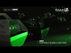 Ibiza LBM10BAT-BL Battery Powered Rechargeable Bubble Machine inc Wireless Remote