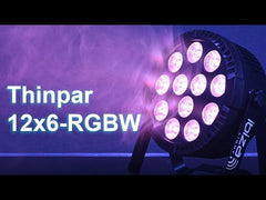 Ibiza Light ThinPar Uplighter PAR PROJECTOR - 12 x 6W RGBW LED