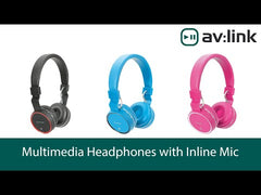 AV:Link Multimedia Headphones with Inline Microphone