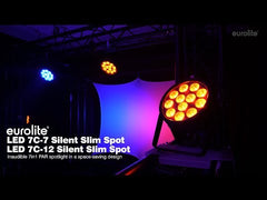 Eurolite LED 7C-12 Silent Slim Spot Par Uplighter RGBA/CW/WW/UV Lighting DMX